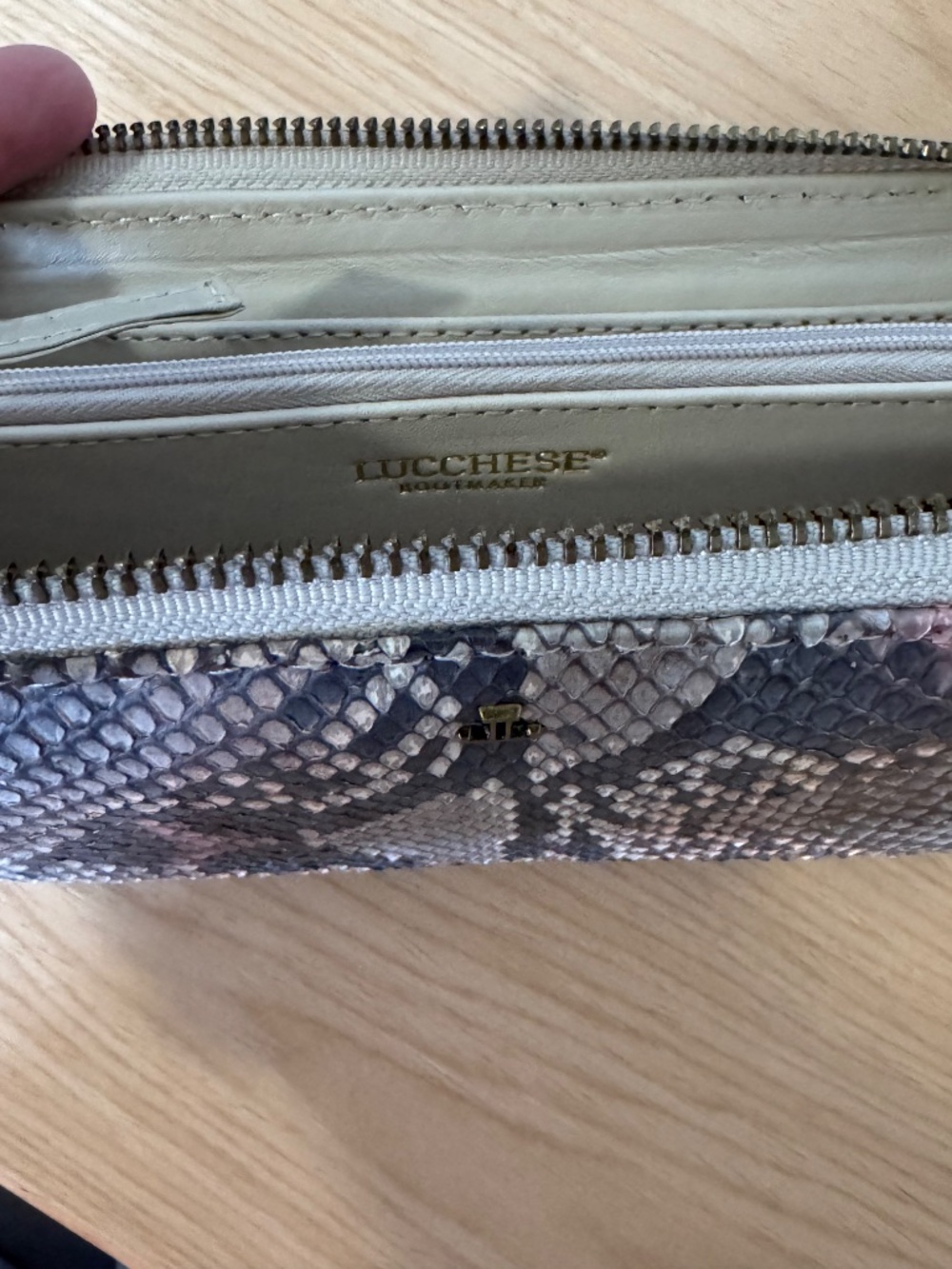 Lucchese Python Long Zip Wallet - Picture 3 of 5